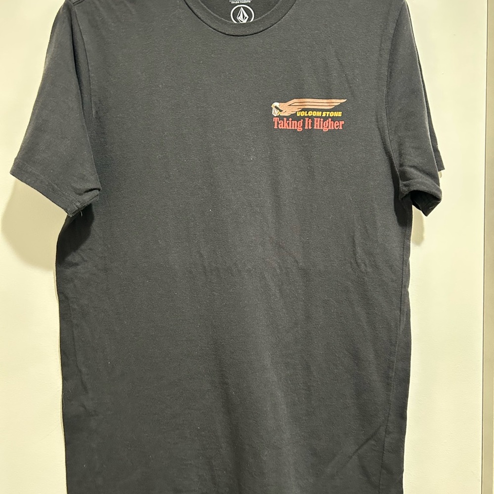 Volcom Charcoal Tee with Graphic Print